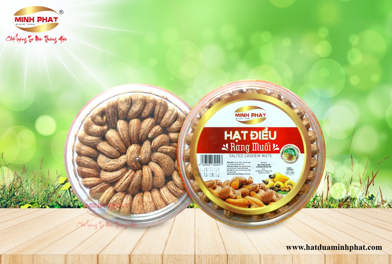 Hạt điều rang muối (hộp tròn)